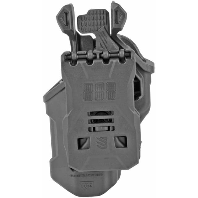Blackhawk 410713BKR T-Series L2C Non-Light Bearing OWB Black Polymer Belt Loop/Clip Compatible w/Glock 20/21/37/38 Right Hand