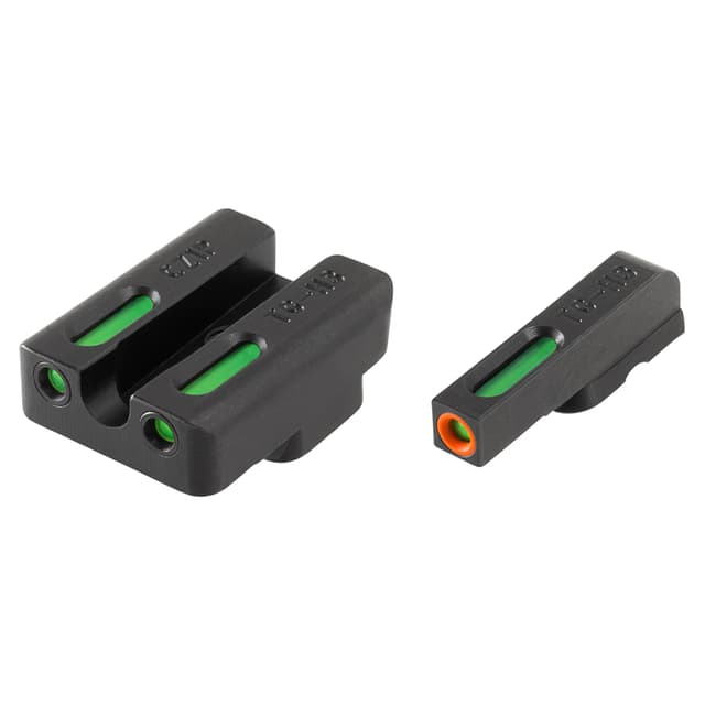 TruGlo TG13CZ1PC TFX Pro Black | Green Tritium & Fiber Optic Orange Outline Front Sight Green Tritium & Fiber Optic Rear Sight