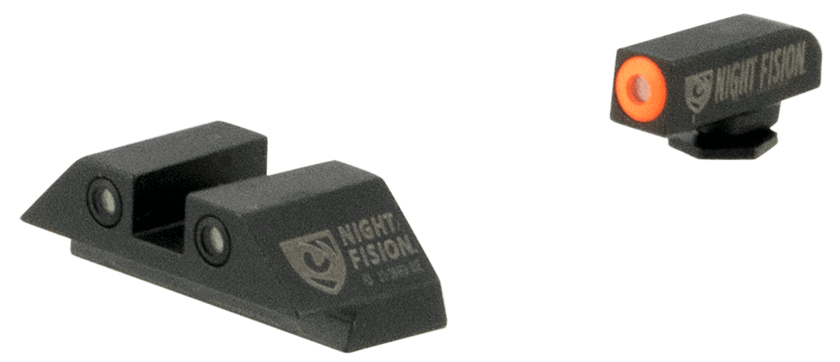 Night Fision Glock Tritium Sights GLK001003OGW Green Front Orange Outline White Rear 17/19/22