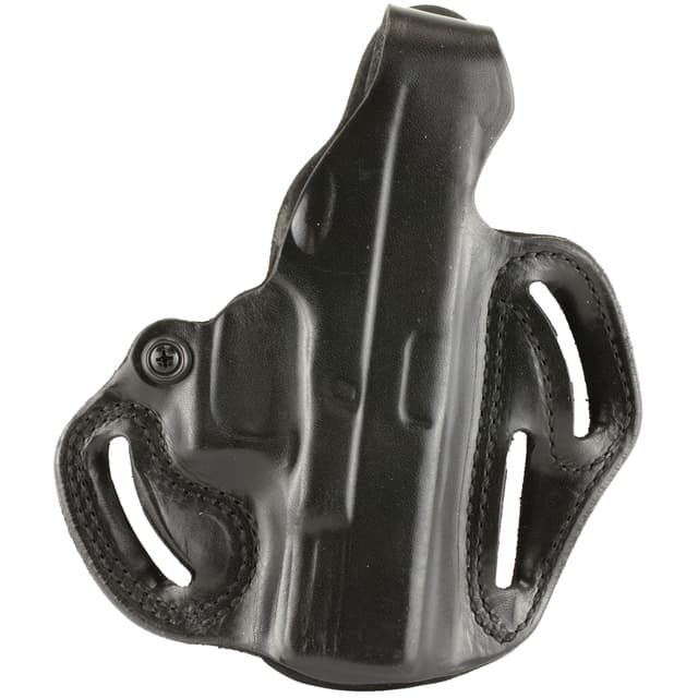 DeSantis Gunhide 001BAB6Z0 Thumb Break Scabbard OWB Black Leather Belt Slide Compatible w/Glock 19/19X Belt 1.75" Wide Right Hand