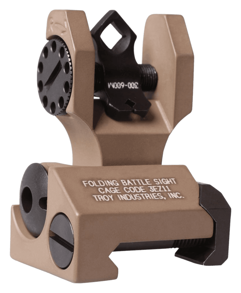 Troy Rear Folding BattleSight Dioptic Ar-15 Picatinny Rail 0.68 MOA FDE