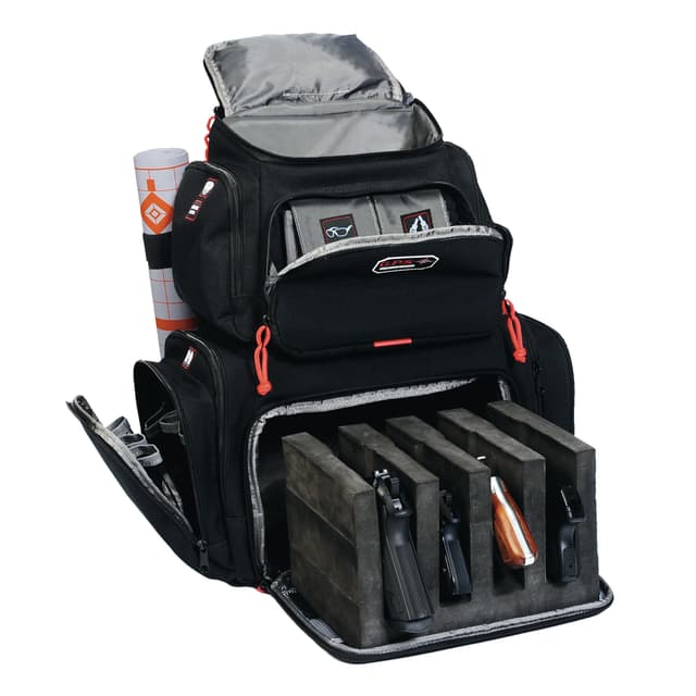 GPS Bags 1711BP Handgunner Backpack Black 1000D Nylon Holds 4 Handguns