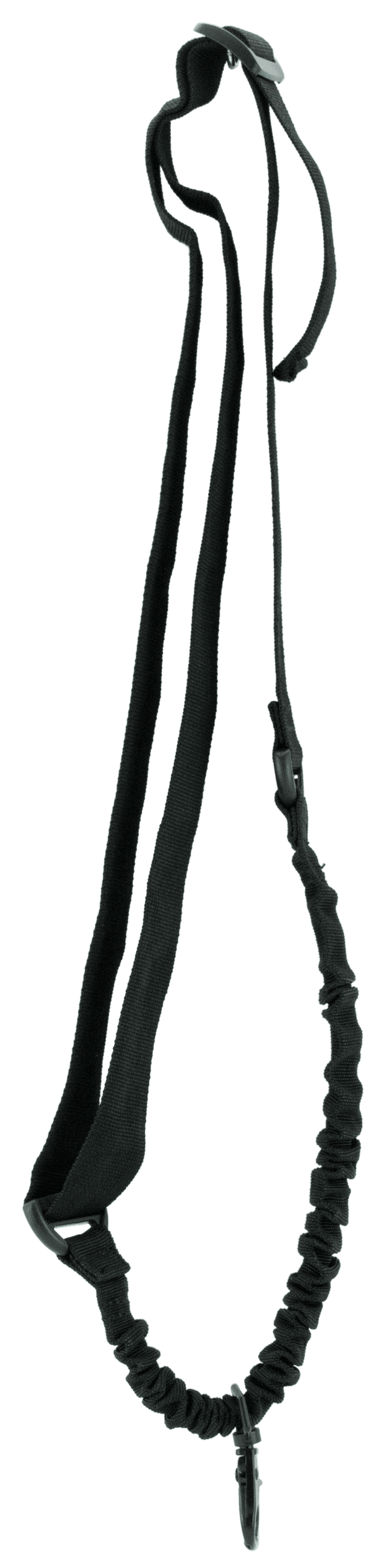 Aim Sports AOPS One Point Sling made of Black Elastic Webbing with 25" OAL, 1.25" W & Bungee Design for Rifles