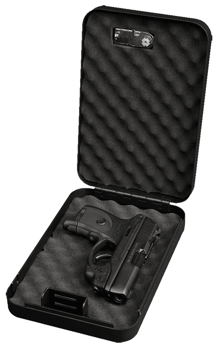 Bulldog BD1126 Personal Vault  Combination/Key Entry Black Powder Coat Steel Holds 1 Handgun 9.50" L x 6.50" W x 2" D