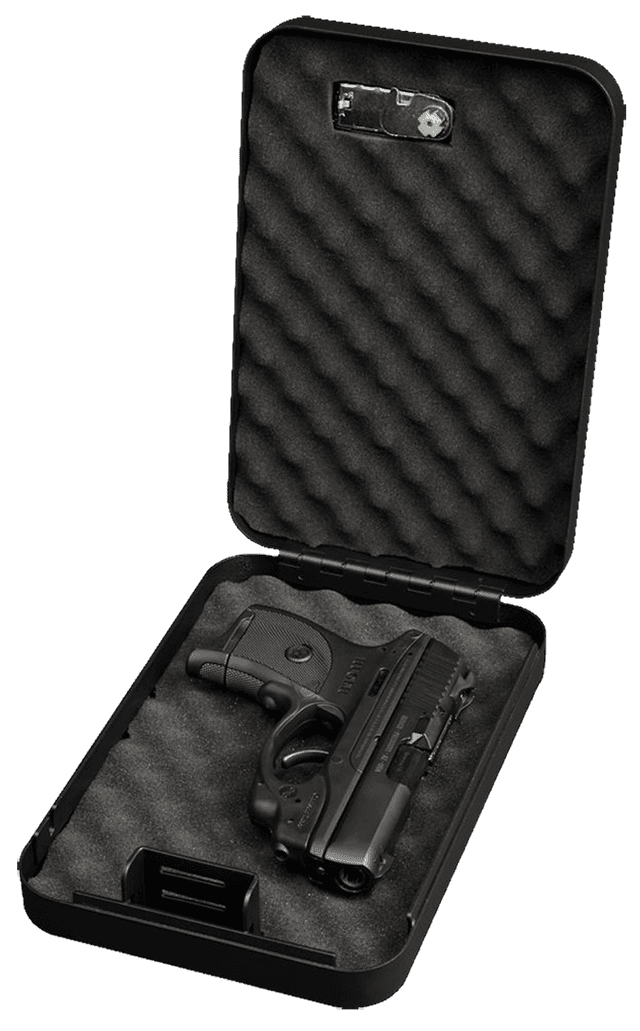Bulldog BD1126 Personal Vault Combination/Key Entry Black Powder Coat Steel Holds 1 Handgun 9.50" L x 6.50" W x 2" D