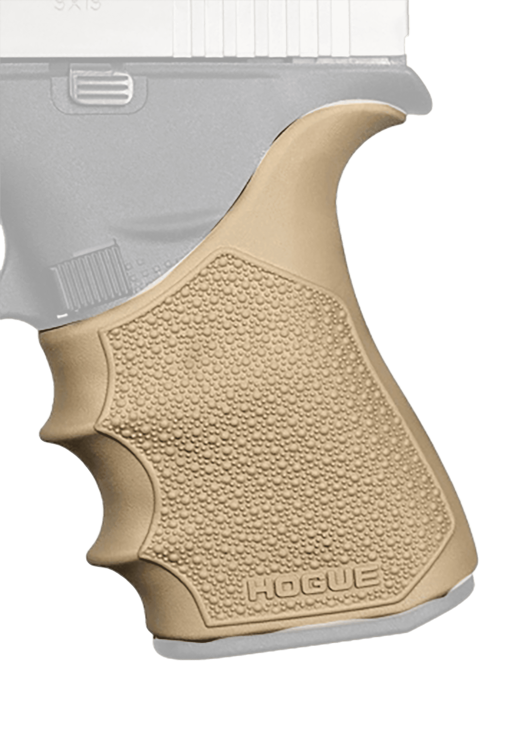 Hogue Handall Beavertail Grip Sleeve Flat Dark Earth Rubber for Handgun Frames