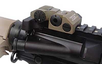 Troy Rear Folding BattleSight Flat Dark Earth for AR-15 Picatinny Rail .50 MOA