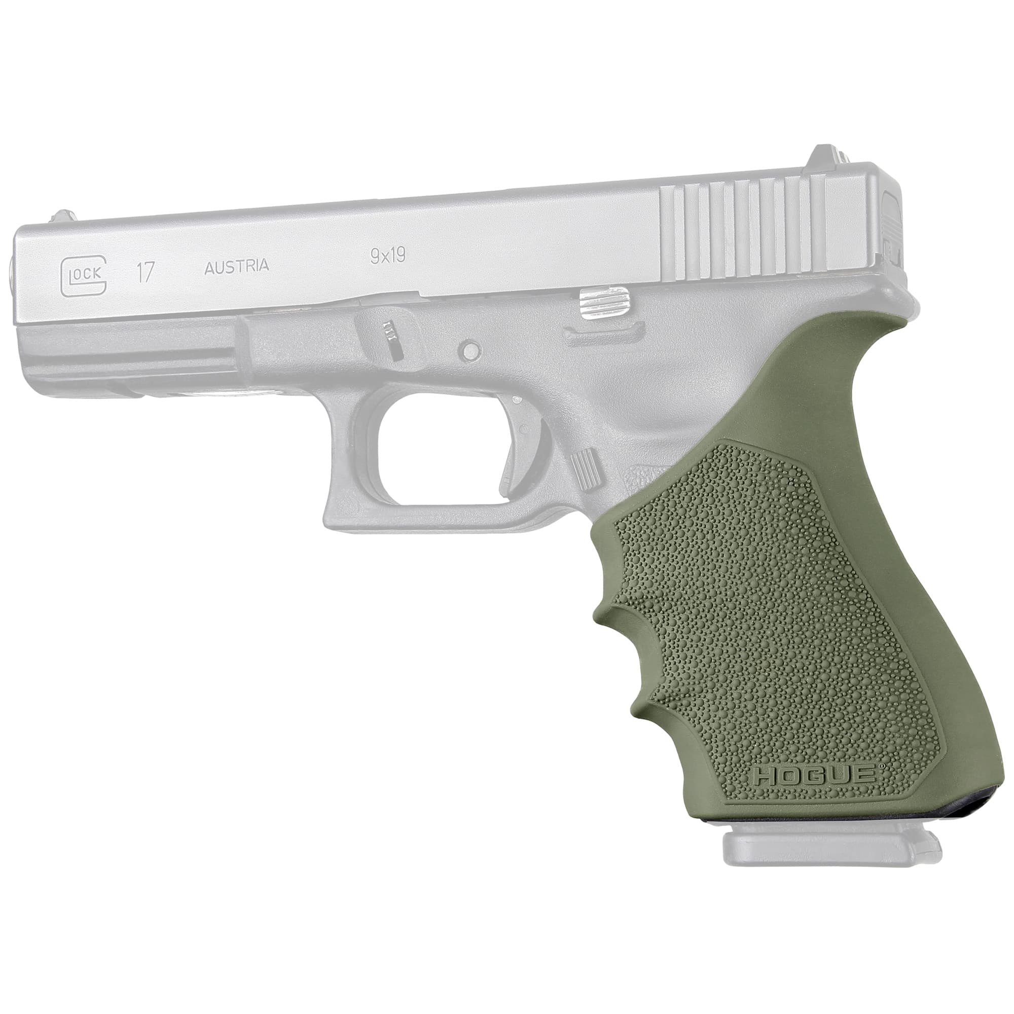Hogue 17031 Grip Sleeve Handall Beavertail OD Green Rubber