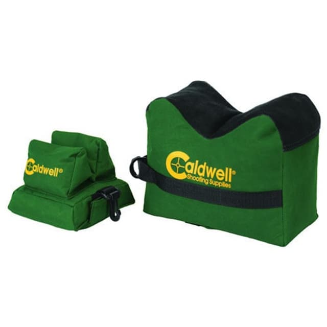 Caldwell 939333 DeadShot Shooting Bag Combo Prefilled Dark Green 600D Polyester Includes Front and Rear Bags
