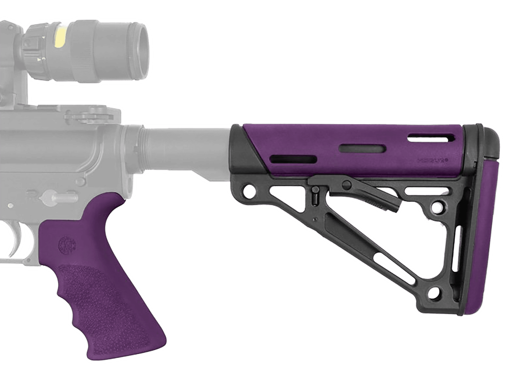 Hogue OverMolded 2-Piece Kit Purple for Ar-15 M16 M4