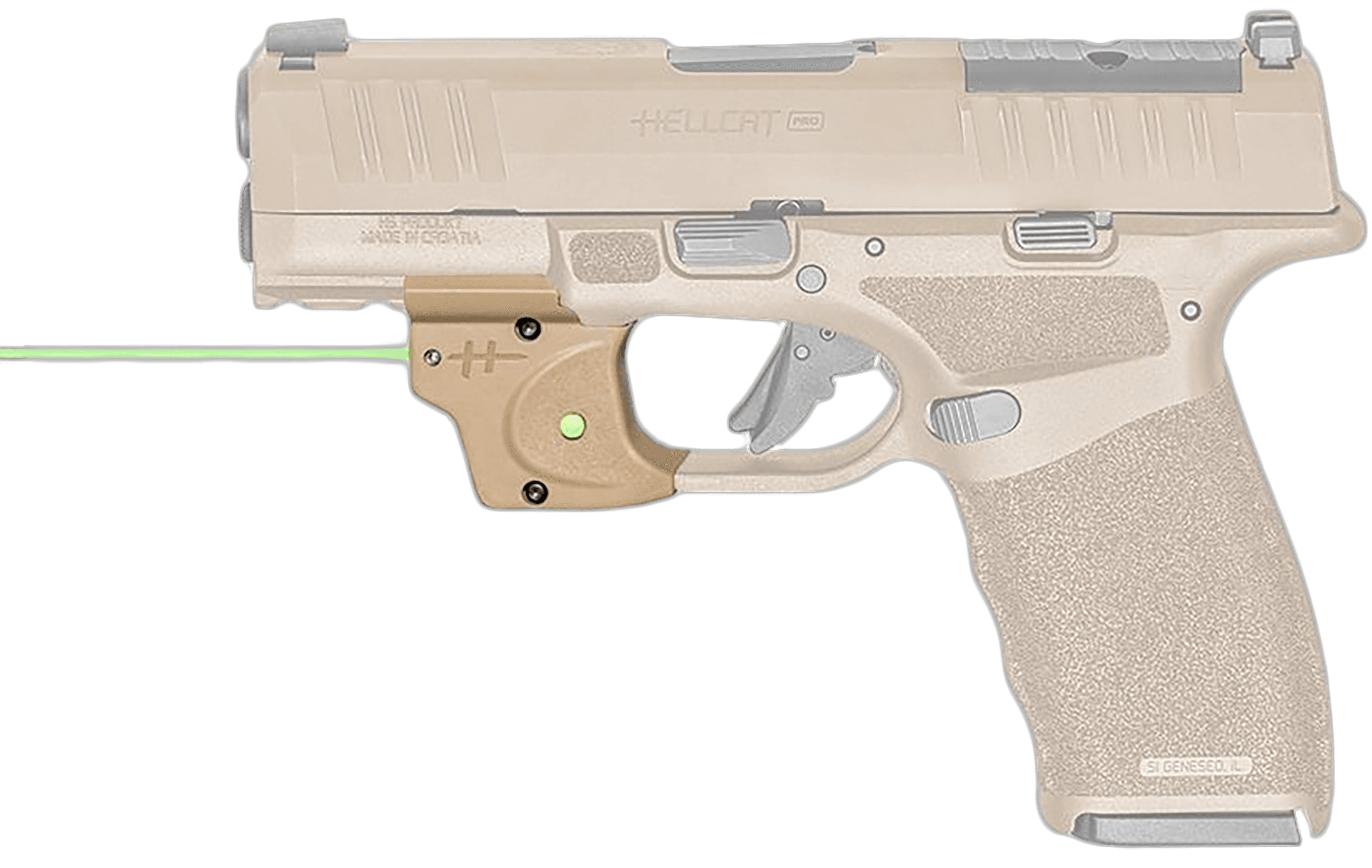 Viridian Green Laser Sight Springfield Hellcat Pro E Series Trigger Guard Mount 1/3N Battery