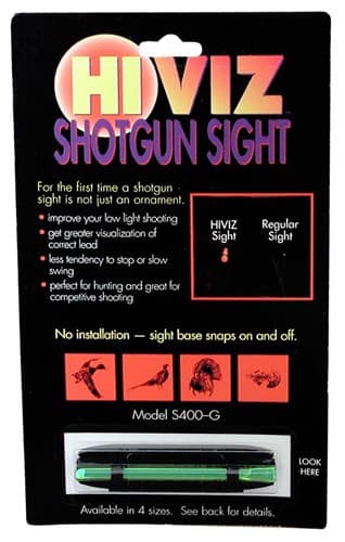 HiViz S400G SSeries Magnetic Front Sight Green Fiber Optic for Shotguns