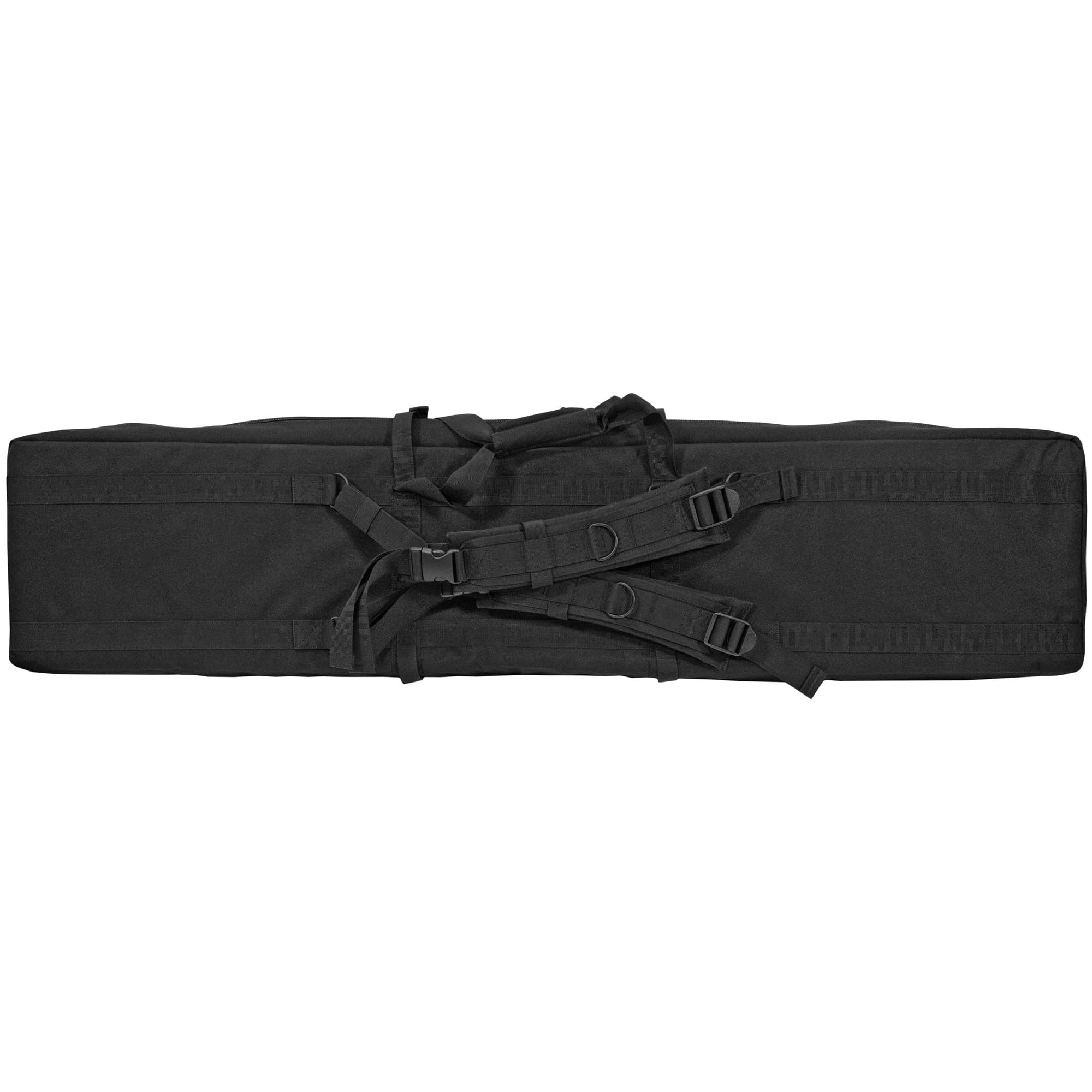 GPS Bags DRC55 Double Rifle Case Black 600D Polyester w/ 2 Padded Pistol Sleeves MOLLE Webbing & Lockable Zippers