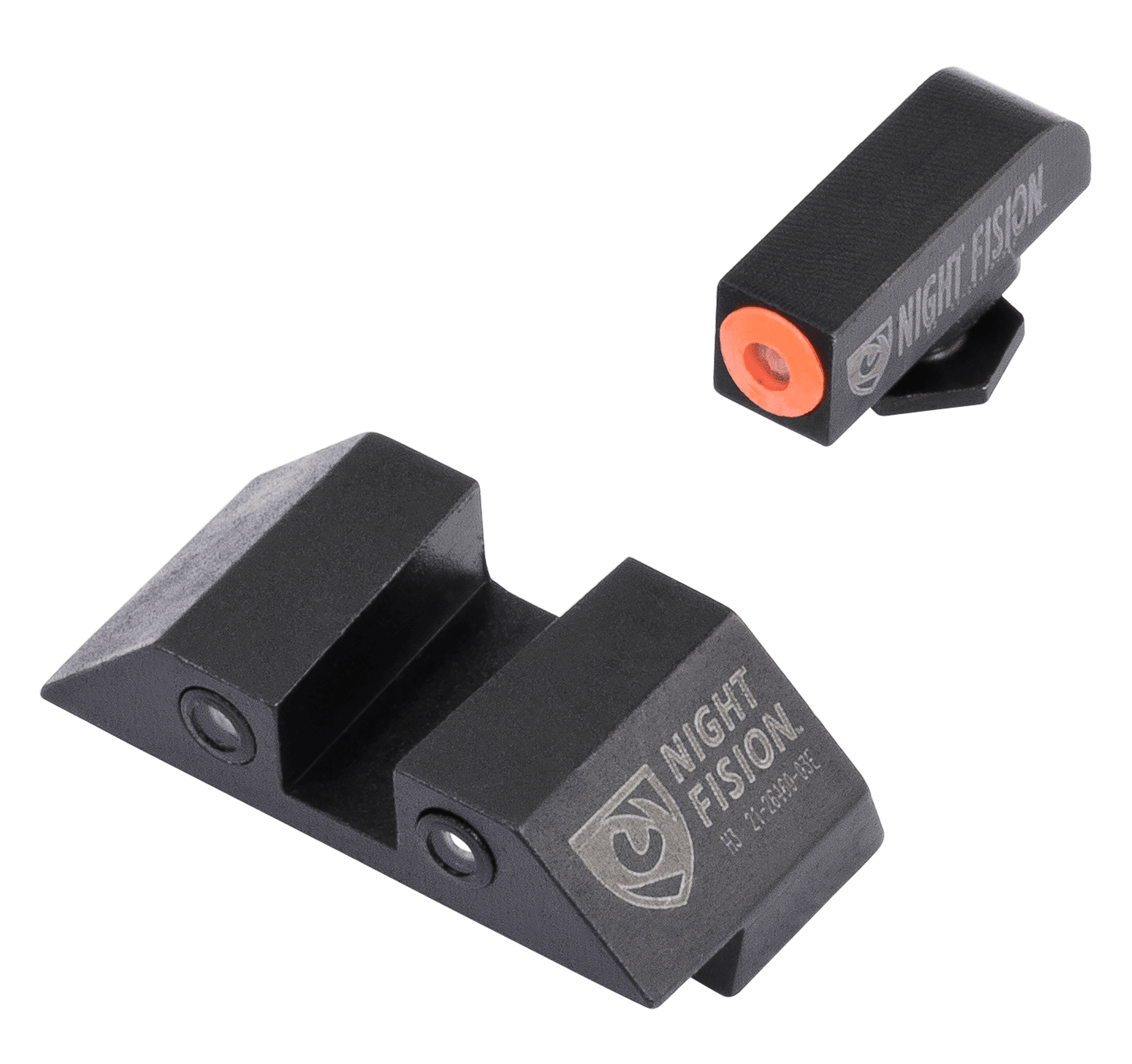 Night Fision Glock Tritium Sights GLK003003OGZ Green Front Orange Outline Rear