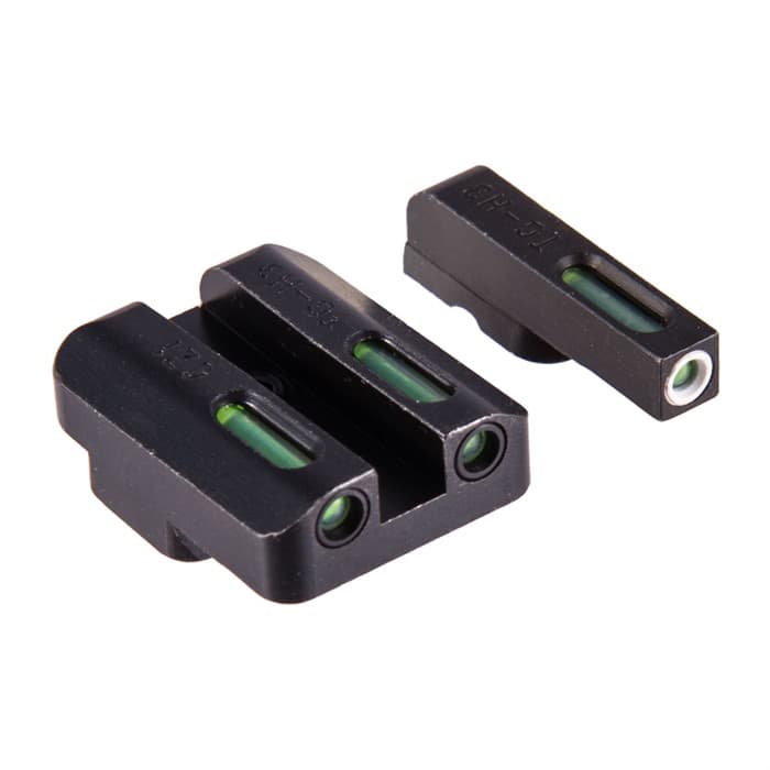 TruGlo TG13CZ1A TFX  Black | Green Tritium & Fiber Optic White Outline Front Sight Green Tritium & Fiber Optic Rear Sight