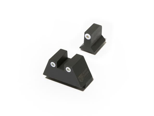 Night Fision Suppressor Height Sights Glock 17 17L Green White Outline Tritium
