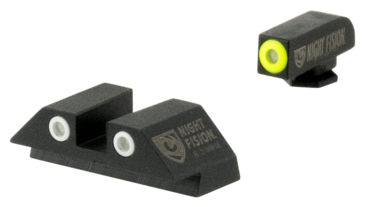Night Fision Glock Tritium Front Green Yellow Outline Rear Green White Sights