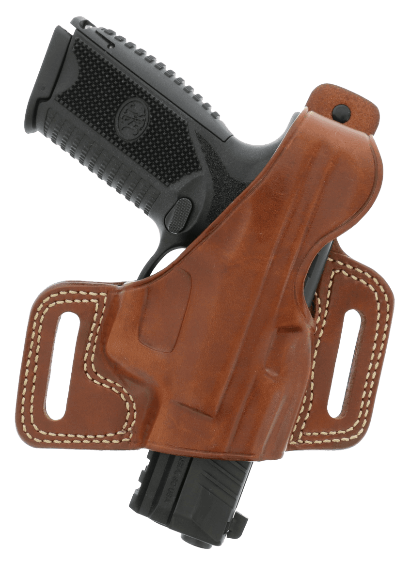 Galco SIL212 Silhouette  OWB Tan Leather Belt Slide Fits 1911 Fits 3.50" Barrel Right Hand