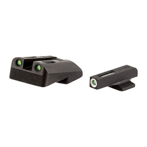 TruGlo TG13NV1A TFX  Black | Green Tritium & Fiber Optic White Outline Front Sight Green Tritium & Fiber Optic Rear Sight