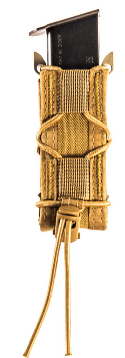 High Speed Gear 13PT10CB TACO Mag Pouch Single Coyote Brown Nylon Belt Compatible w/ Pistol