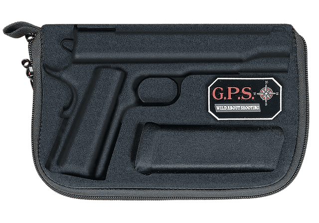 GPS Bags 907PC Custom Molded w/ Lockable Zippers Internal Mag Holder & Black Finish for Glock 17/19/22/23/26/27