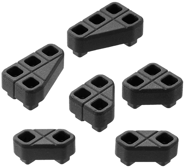 Magpul MAG1366-BLK DAKA Block Kit Angled, Includes 45 Degree Blocks (2), 45/90 Degree Blocks (2) & 30/60 Degree Blocks (2), Black Polypropylene, Fits Magpul DAKA Cases/Organizer Systems