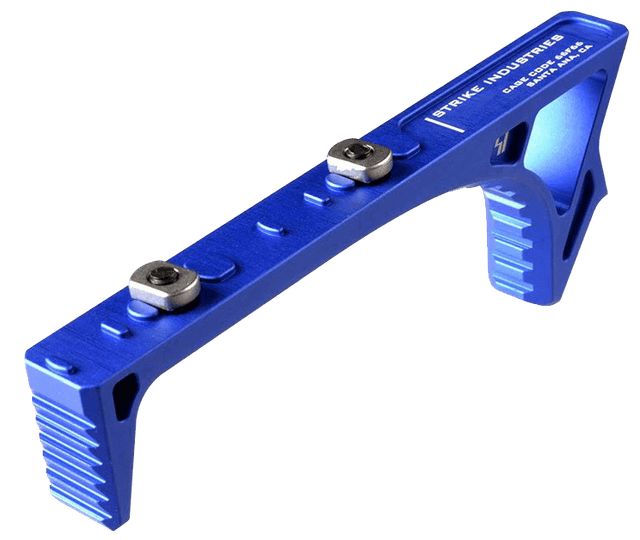 Strike Industries Link Curved ForeGrip AR-Platform Blue Aluminum 1.74" Height