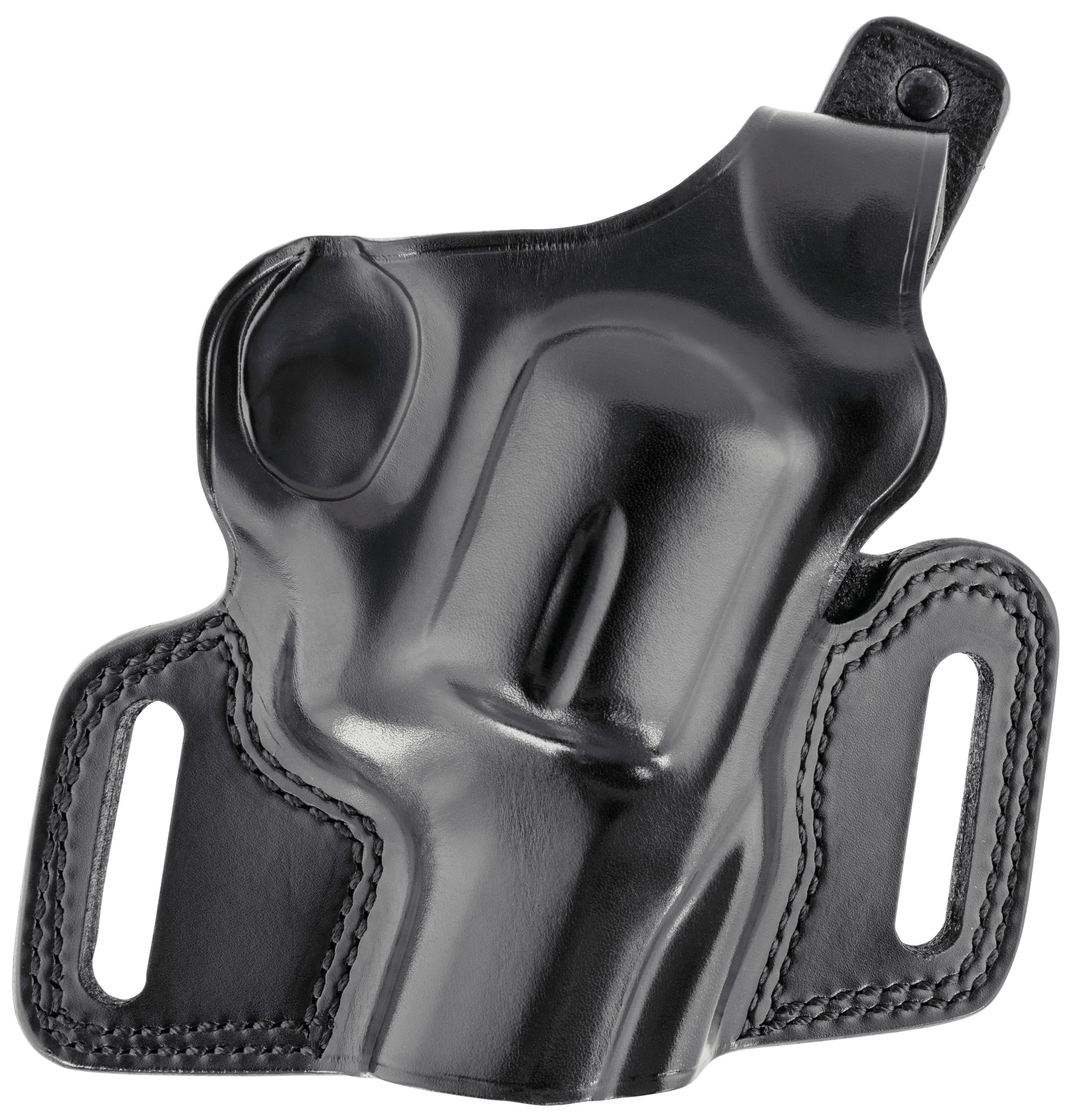 Galco SIL126B Silhouette  OWB Black Leather Belt Slide Fits S&W N Frame Fits 2-4" Barrel Right Hand