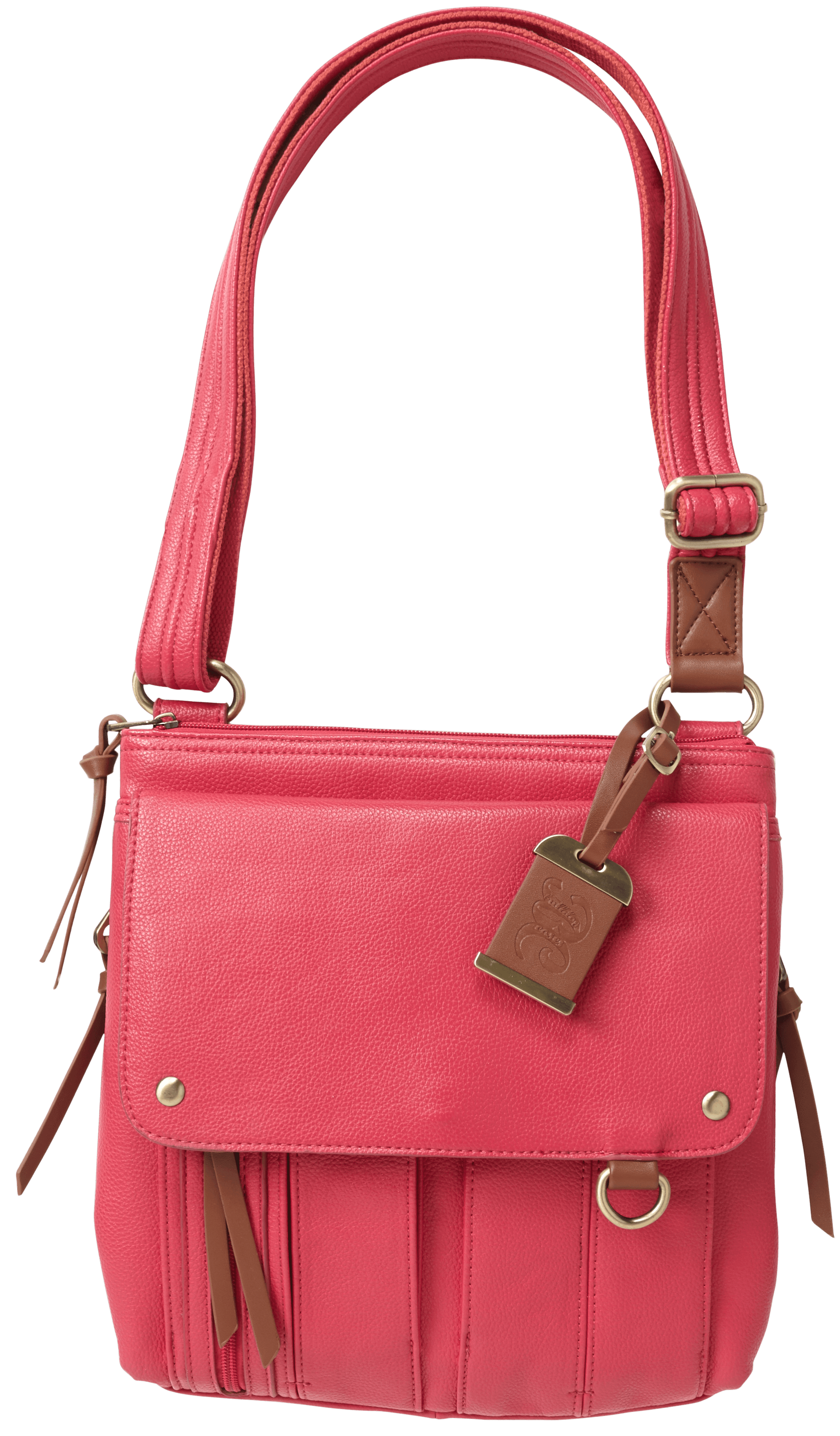 Bulldog BDP036 Cross Body Purse w/Holster Pink Leather Most Sm Pistols & Revolvers Ambidextrous Hand