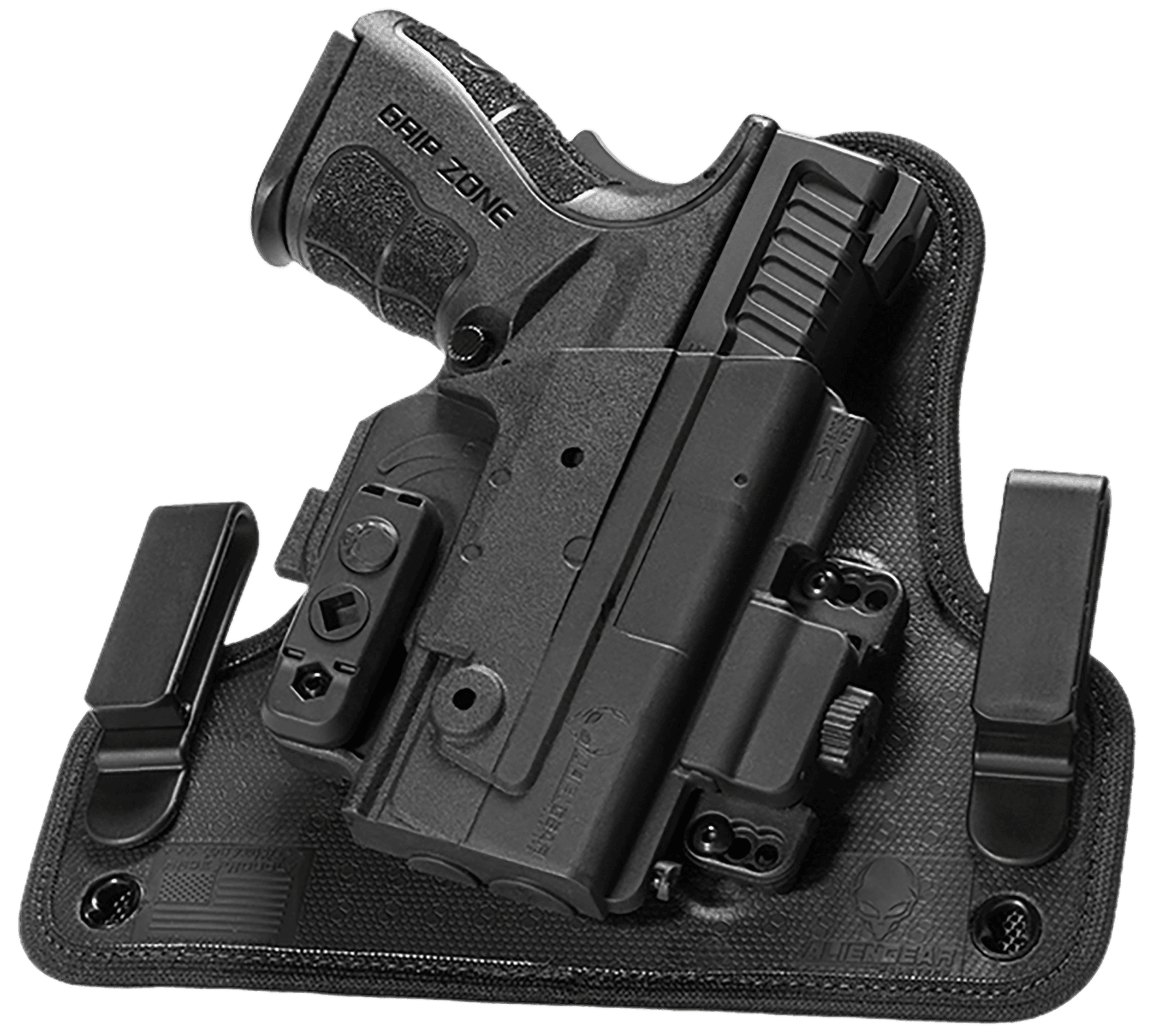 Alien Gear Holsters SSIW0771RHXX ShapeShift 4.0 IWB Black Polymer Belt Clip Fits Ruger LC9