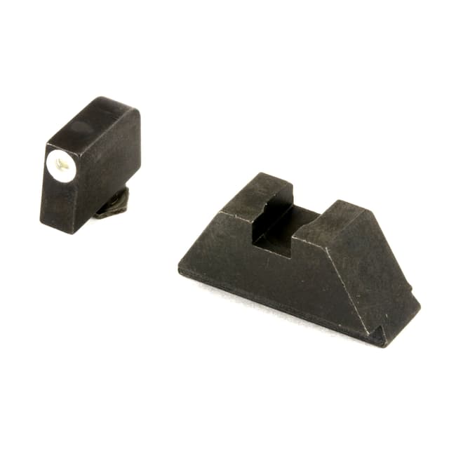 AmeriGlo GL411 Optic Glock Sight Set Green White Outline Front Green Rear Black