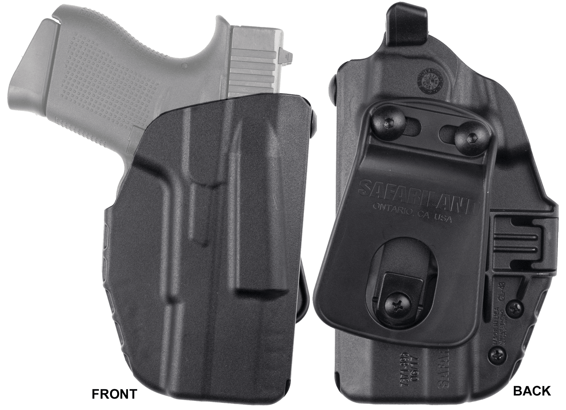 Safariland 737189518411 7371-7TS-ALS OWB SafariSeven Compatible w/Glock 43, Paddle Mount Right Hand