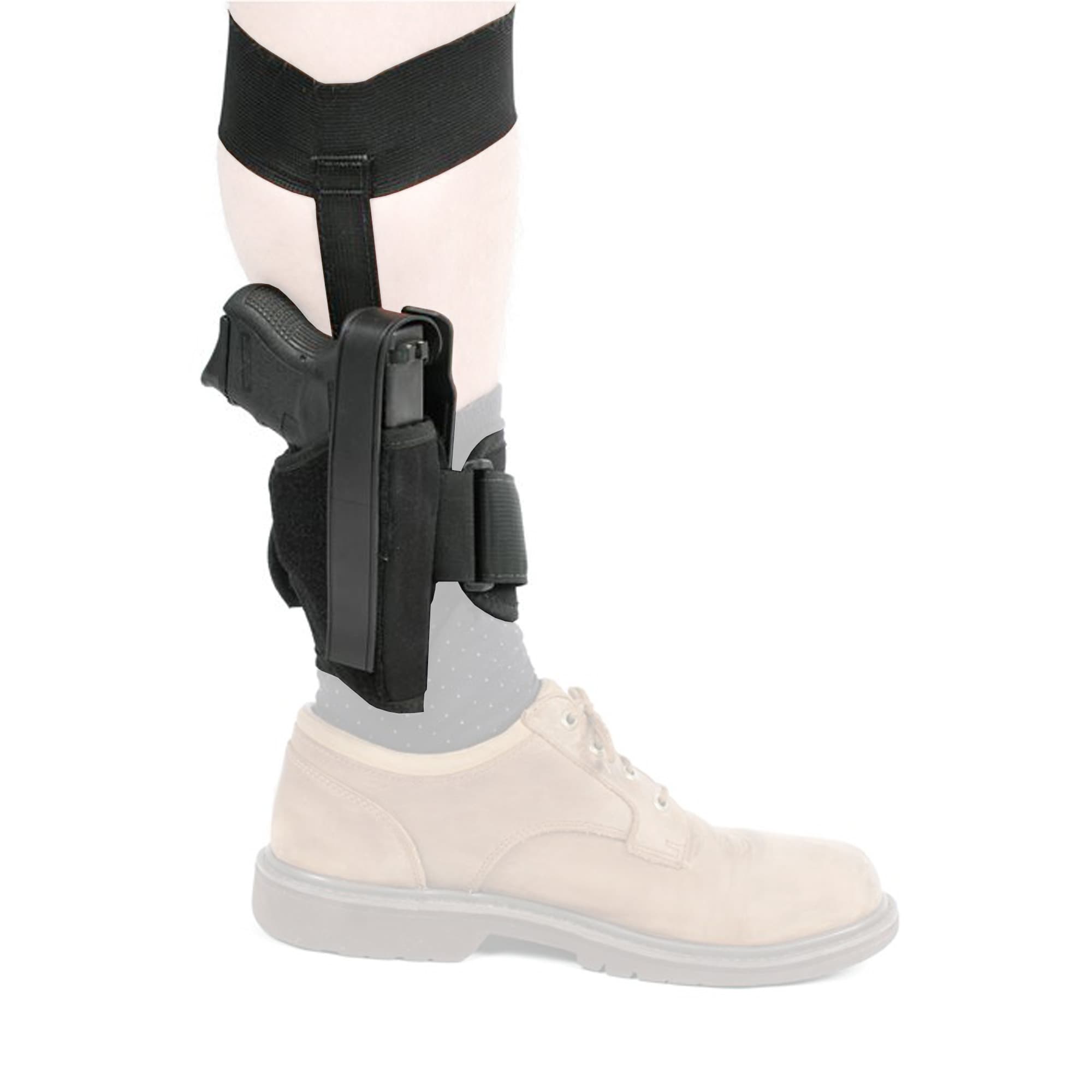 Blackhawk 40AH12BKR Ankle Size 12 Black Cordura Velcro Compatible w/Glock 26/27/33 Right Hand