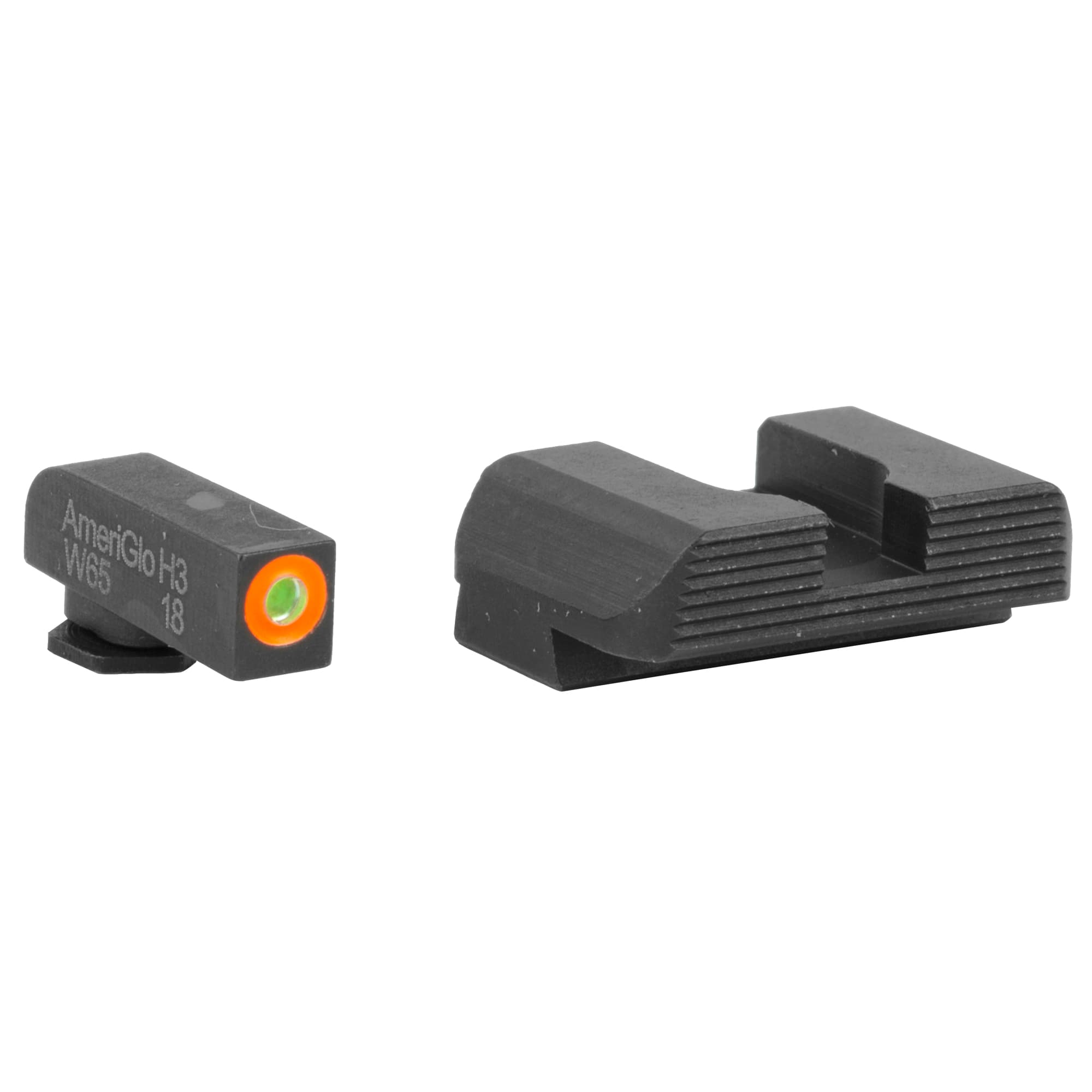 AmeriGlo Protector Sight Set for Glock 42/43 Green Front with Orange Outline