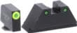 AmeriGlo GL252 Glock XL Tall Green Tritium LumiGreen Front Sight Rear Sight