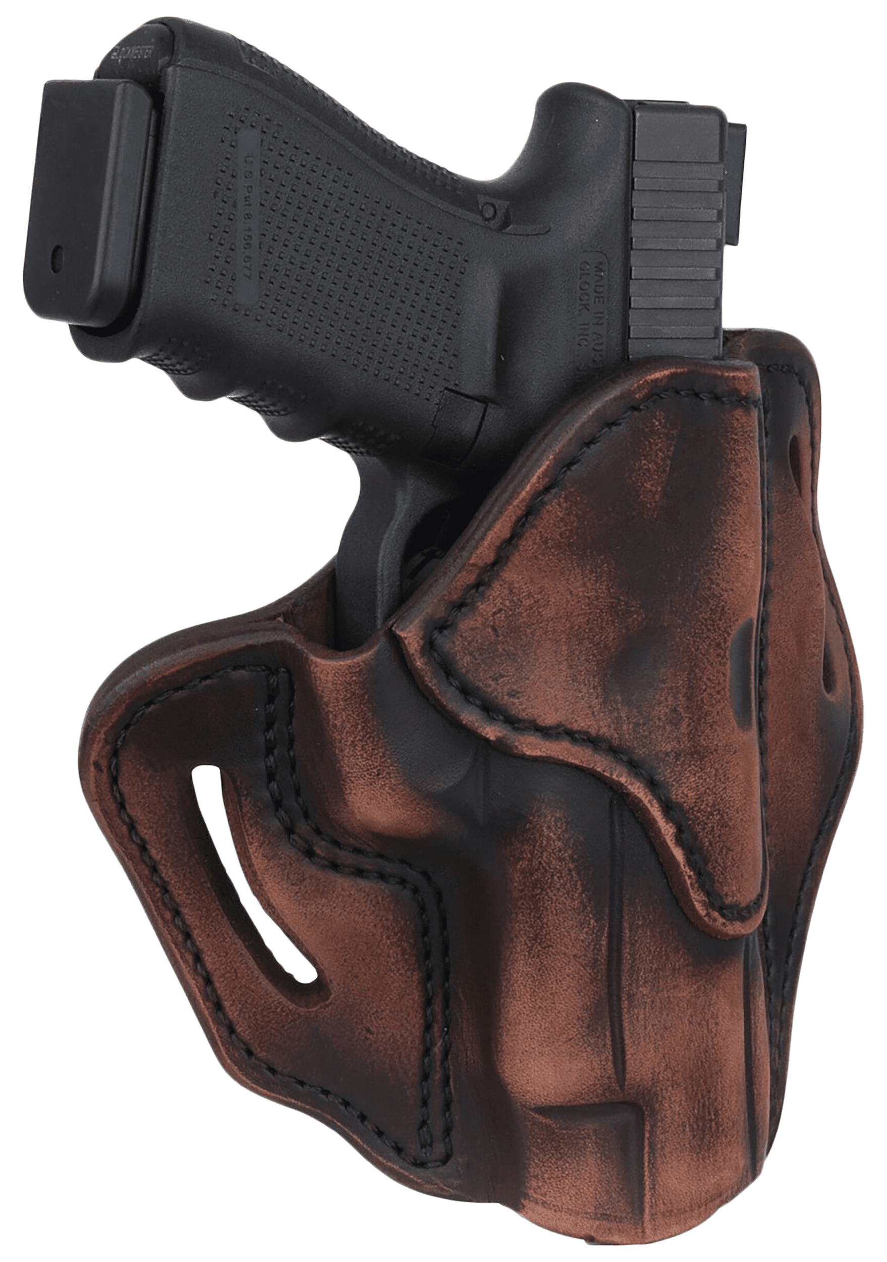 1791 Gunleather ORBH23VTGR BH2.3 Optic Ready OWB Size 2.3 Vintage Leather Belt Slide Compatible w/Glock 17/20/21/22/31/34/35/40/41/ Ruger 95/American Right Hand