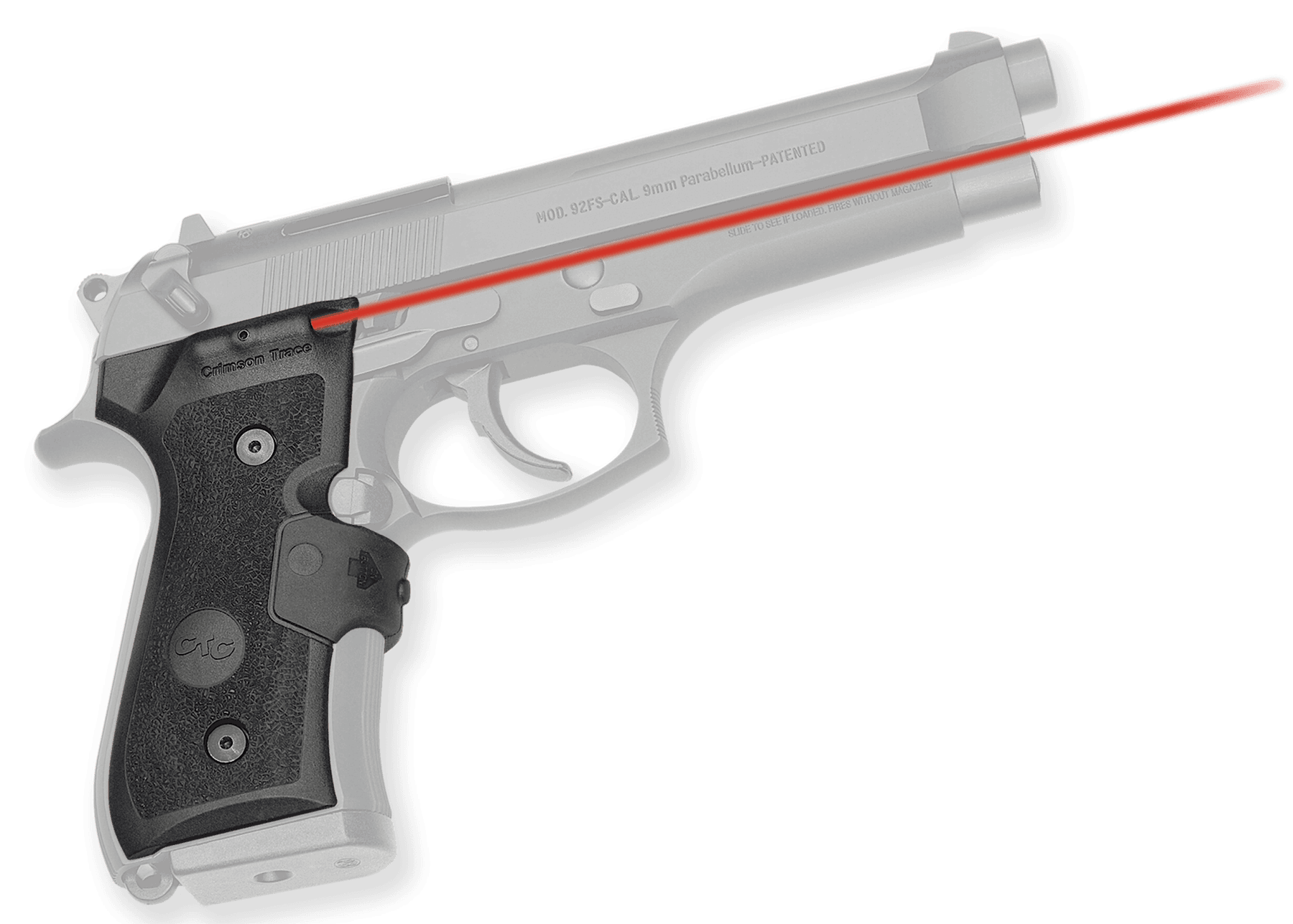 Crimson Trace LG-402 Mil-Spec Lasergrips for Beretta 92/96/M9