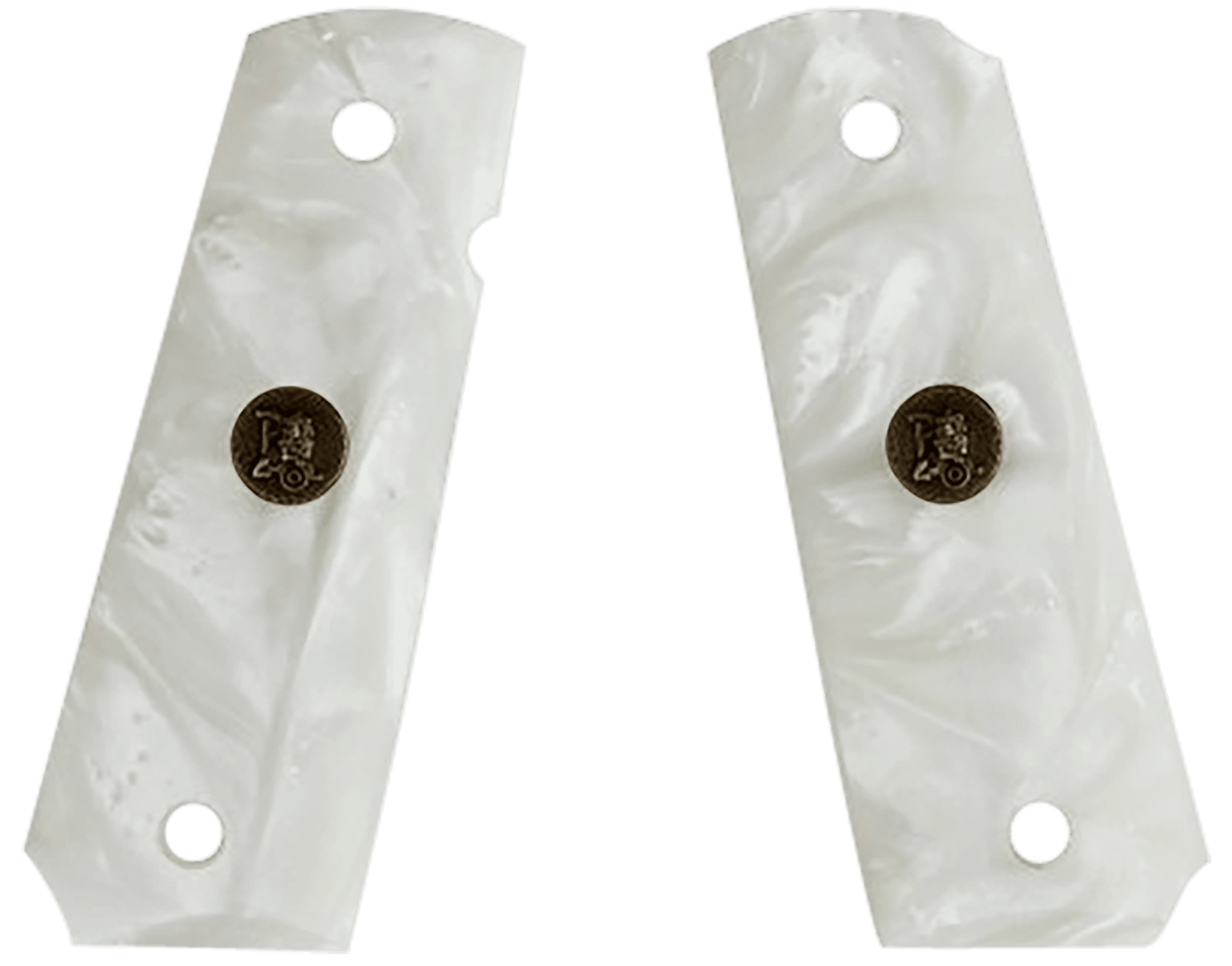 Pachmayr White Simulated Pearl 1911 Grip Panels Ambidextrous Safety