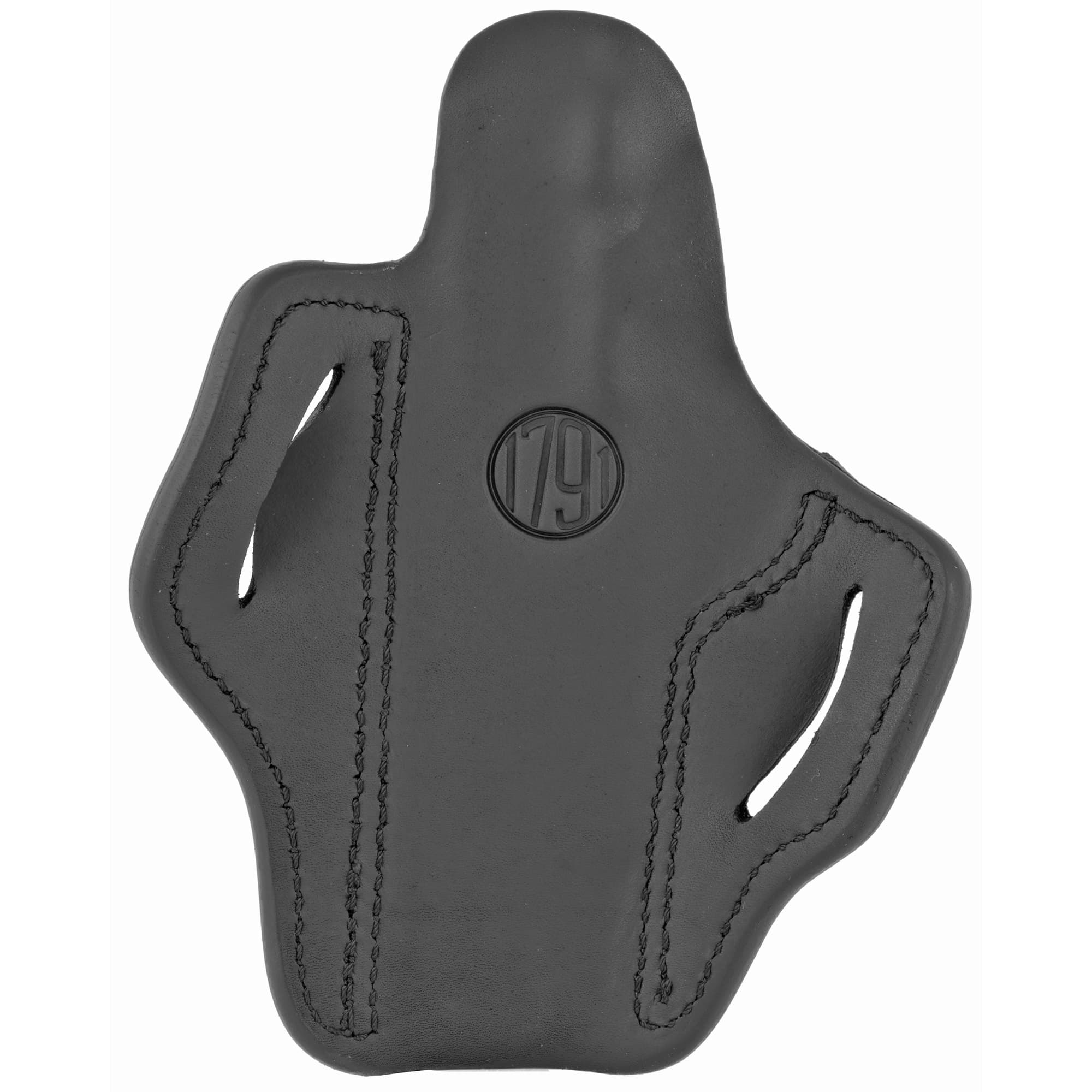 1791 Gunleather BH1SBLR BH1  OWB 01 Stealth Black Leather Belt Slide Fits 4-5" 1911
