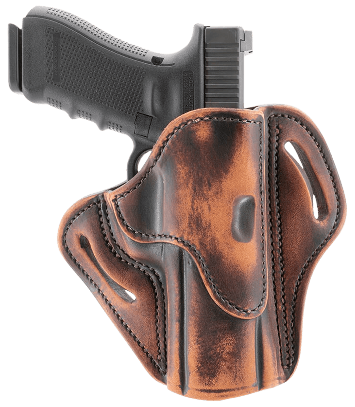 1791 Gunleather ORBH24SVTGR BH2.4S Optic Ready Size 2.4S Vintage Leather Belt Slide Fits H&K VP9SK/FN 509 Right Hand