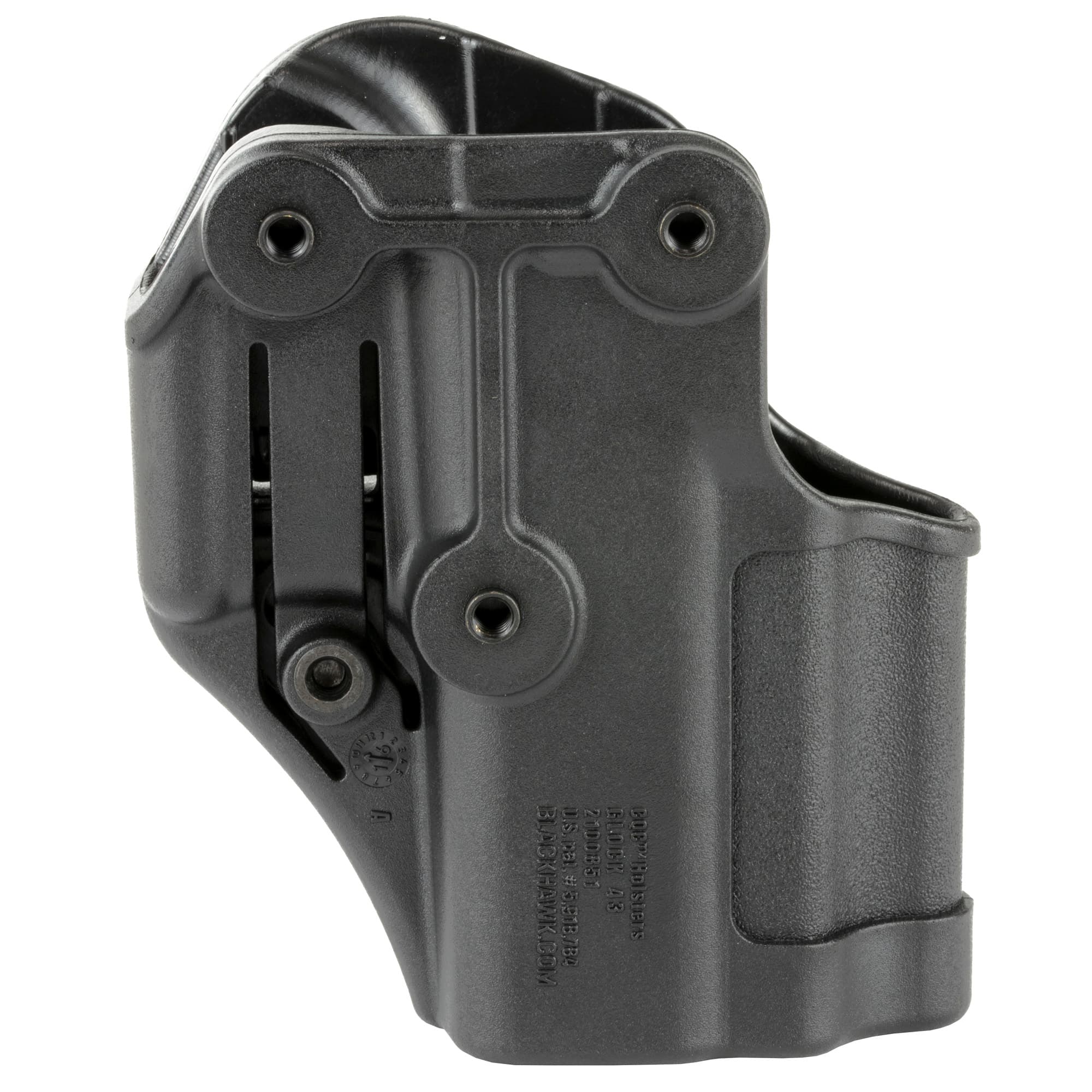 Blackhawk 410568BKL Serpa CQC OWB Size 68 Matte Black Polymer Belt Loop/Paddle Compatible w/Glock 43