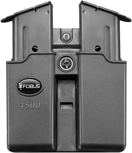 Fobus 4500NDBH Double Mag Pouch  Black Polymer Paddle Compatible w/ 1911