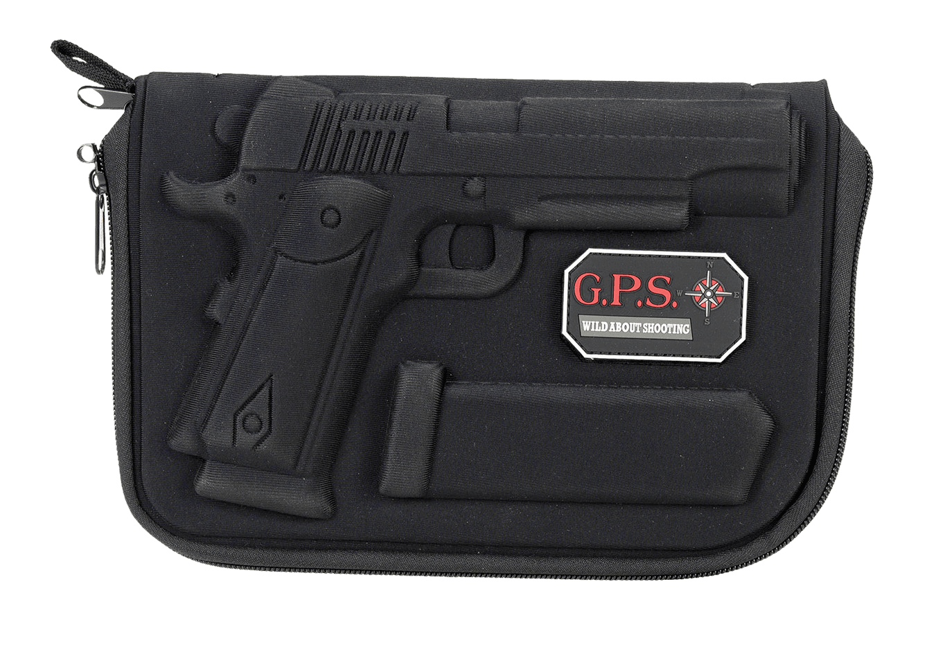 GPS Bags 908PC Custom Molded w/ Lockable Zippers Internal Mag Holder & Black Finish for 1911 & Similar Clones