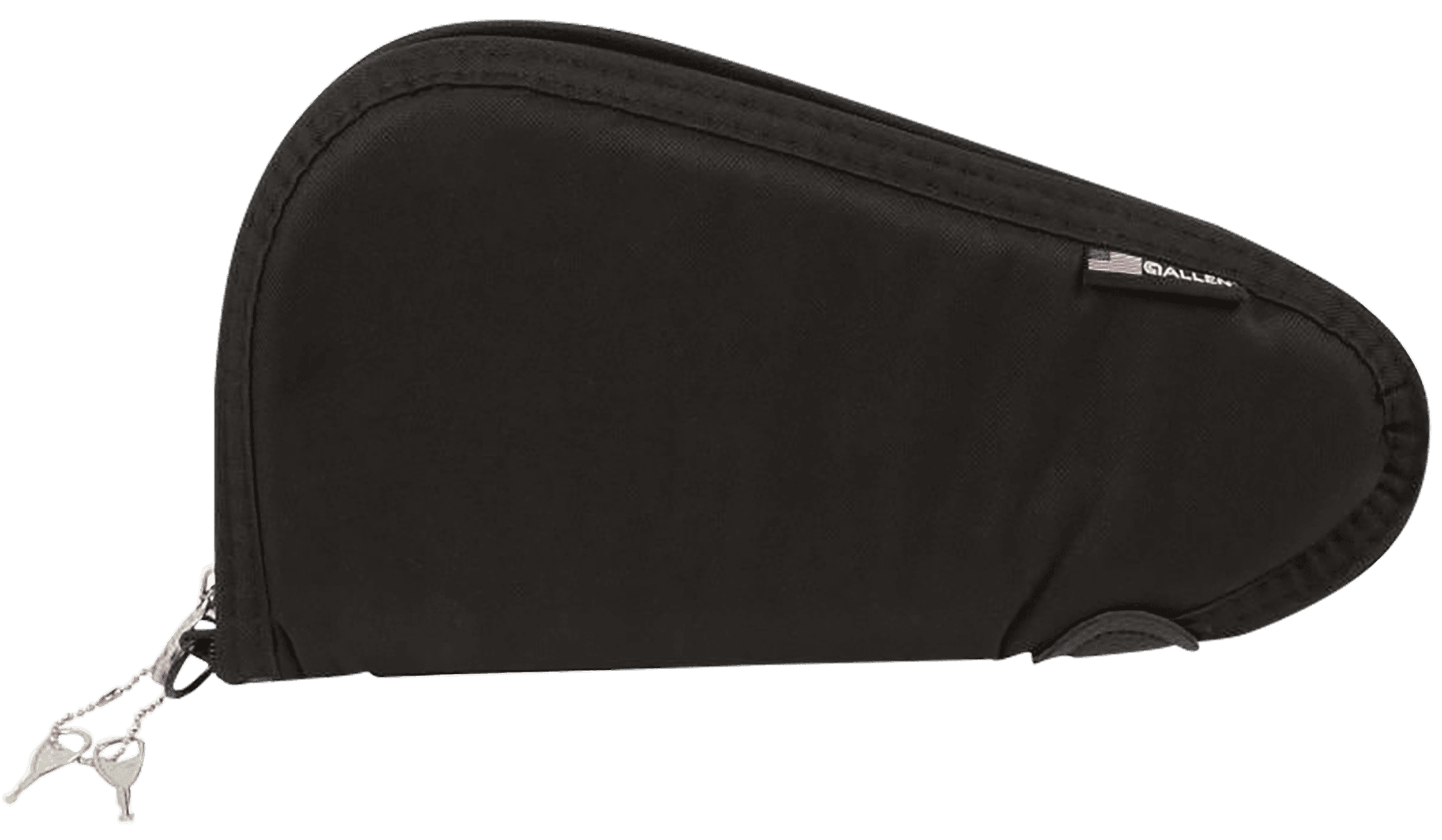 Allen 7411 Locking Handgun Case Black Endura, YKK Zippers & Foam Padding Includes 2 Keys 11" L