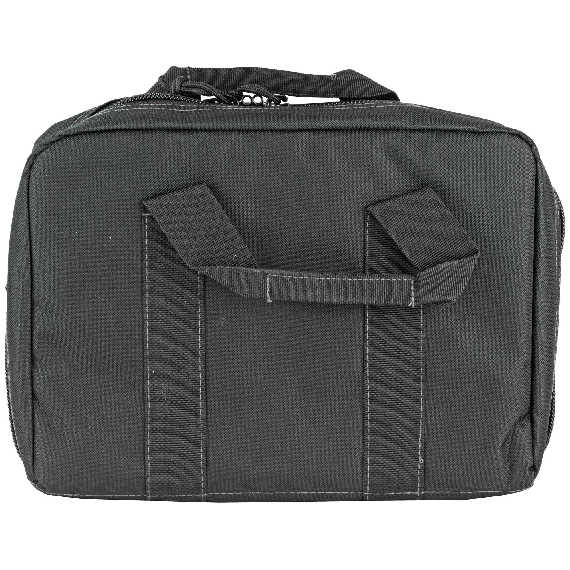 Glock AP60300 Double Pistol Case Dual Padded Compartments, 5 Internal Mag Holders, 3 Zippered Compartments, Carry Handle, Black 12.5"x9.5"x4.5"