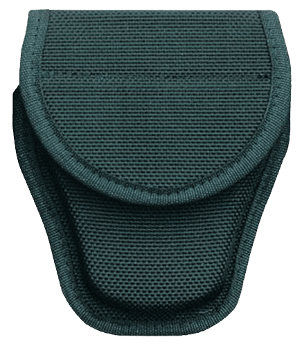 Bianchi 17390 7300 Covered Handcuff Case Standard Linked Handcuffs Accumold Black Basketweave 2.25" Hook & Loop