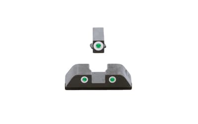 AmeriGlo Classic Sight Set Glock Gen5 9mm 40 Green White Outline Tritium