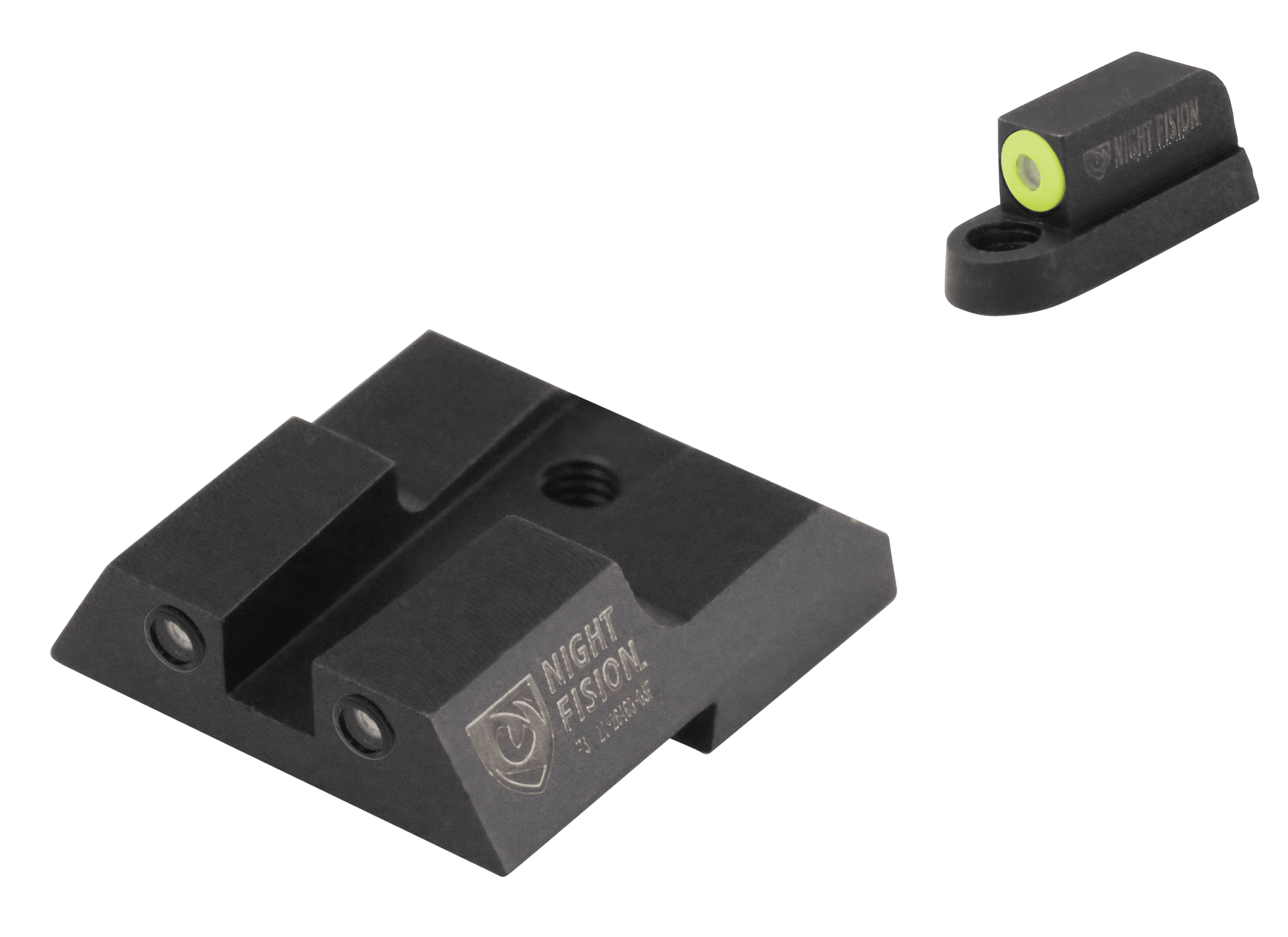 Night Fision CZU076003YGZG Tritium Night Sights CZ P-07 P-09 Green Front Green Yellow Outline Rear