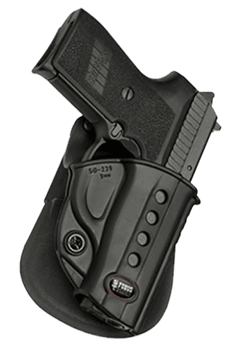 Fobus R1911RP Passive Retention Evolution OWB Black Polymer Roto Paddle Fits 1911 w/Rail Right Hand