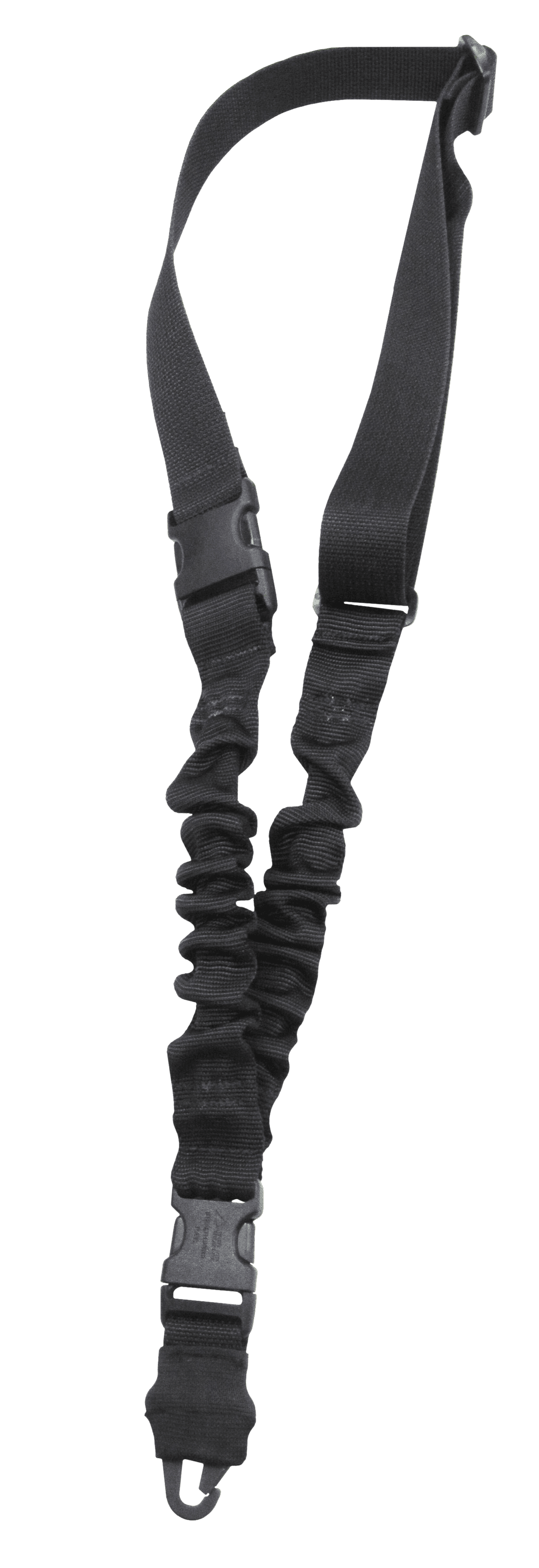 Tacshield T6010BK Shock Sling made of Black Webbing with Double QRB & Single-Point Design for Rifle/Shotgun
